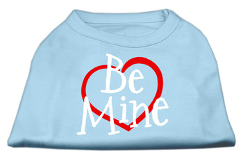 Image of Be Mine Screen Print Dog Shirt - - Baby Blue