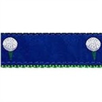 Blue Golf Ball 1/2, 3/4 & 1.25 inch Dog & Cat Collar, Harness