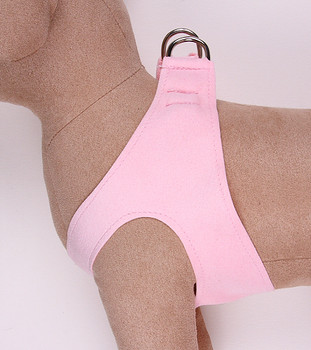 Plain Ultrasuede Pet Dog Step In Harness - Puppy Pink by Susan Lanci Designs