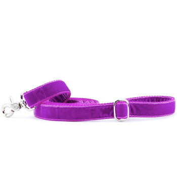 Fuchsia Swiss Velvet Dog Leash