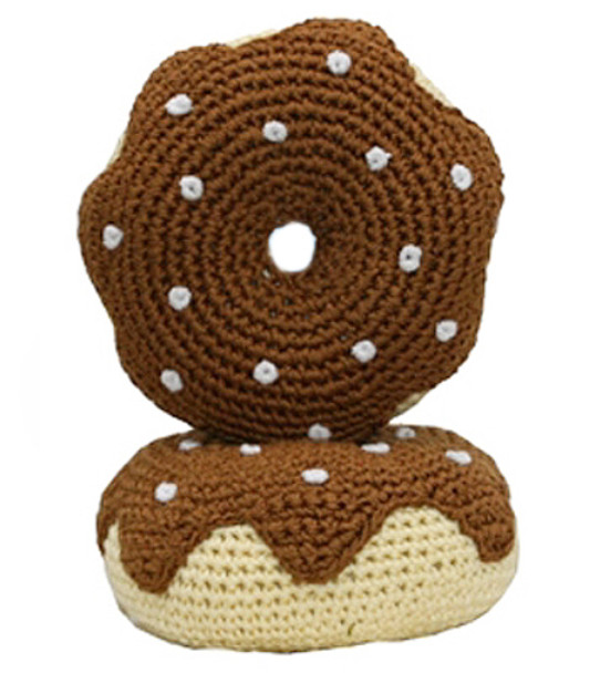 Chocolate Donut - The Original, Organic Cotton  Dental Dog Toy