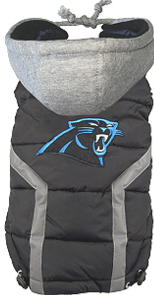 NFL Carolina Panthers Licensed Dog Puffer Vest Coat - S - 3X