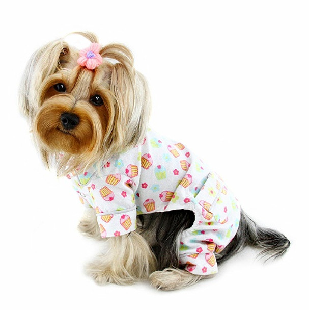 Cupcakes Fanatics Cotton Flannel Dog Pajamas