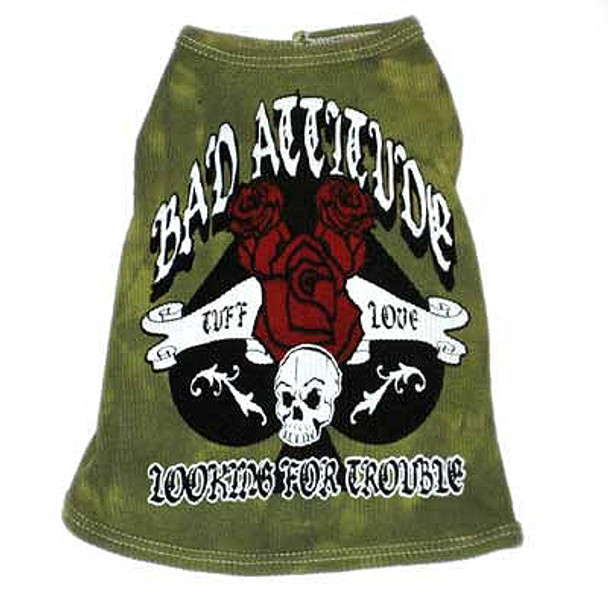 Bad Attitude Dog Tank Top - Green