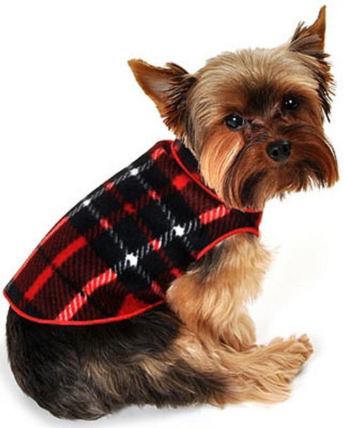 Red Blanket Plaid Pet Dog Pullover