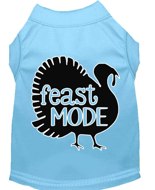 Feast Mode Screen Print Dog Shirt Baby Blue