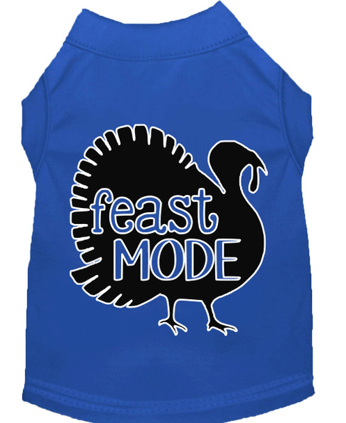 Feast Mode Screen Print Dog Shirt Blue