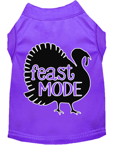 Feast Mode Screen Print Dog Shirt Purple