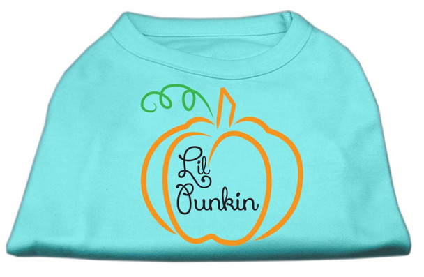 Lil Punkin Screen Print Dog Shirt - Aqua