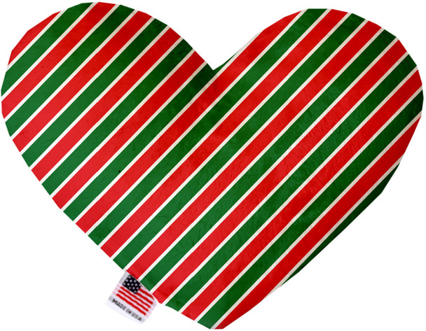 Christmas Stripes Heart Dog Toy, 2 Sizes