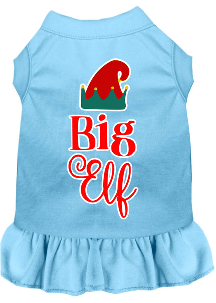 Big Elf Screen Print Dog Dress - Baby Blue