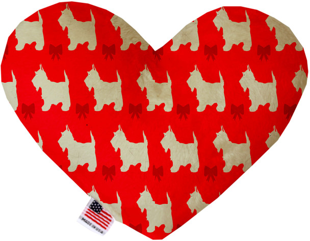 Christmas Westies Heart Dog Toy, 2 Sizes