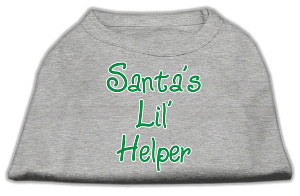 Santa's Lil' Helper Screen Print Shirt - Grey