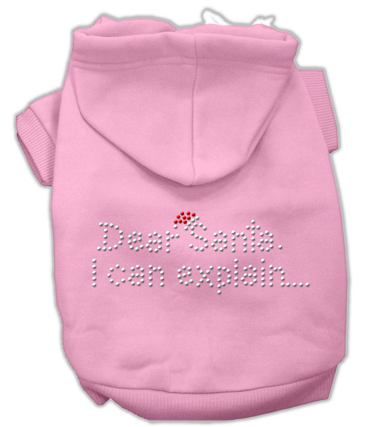 Dear Santa I Can Explain Dog Dog Hoodie - Pink