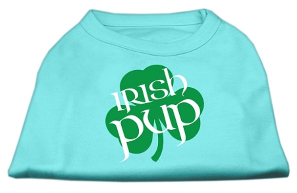 Irish Pup Screen Print Shirt - Aqua