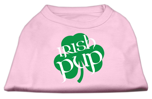 Irish Pup Screen Print Shirt - Light Pink