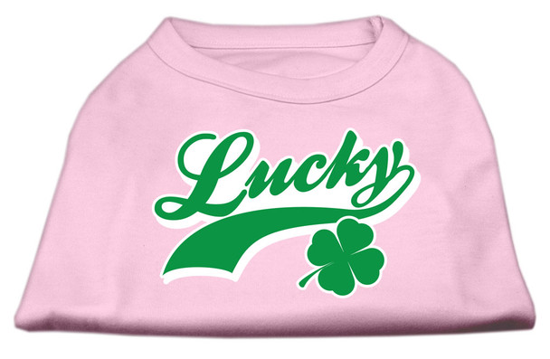 Lucky Swoosh Screen Print Shirt - Light Pink