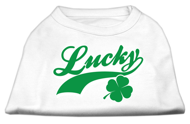 Lucky Swoosh Screen Print Shirt - White