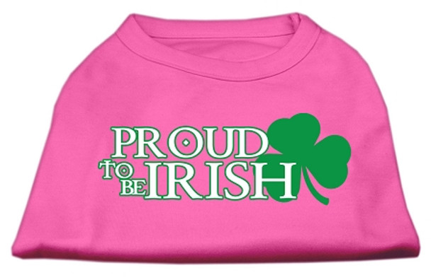 Proud To Be Irish Screen Print Shirt - Bright Pink