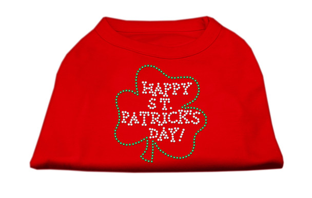 Happy St Patrick's Day Rhinestone Shirts - Red