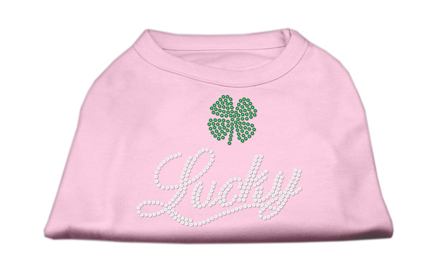 Lucky Rhinestone Shirts - Light Pink