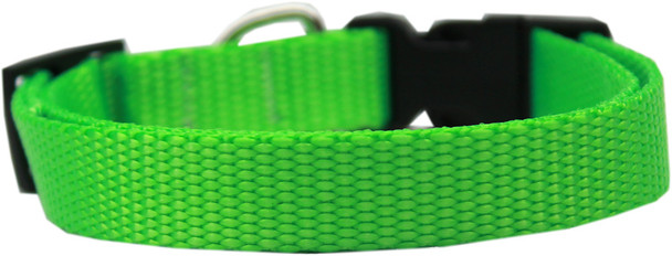 Plain Nylon Lime Green Dog & Cat Collar