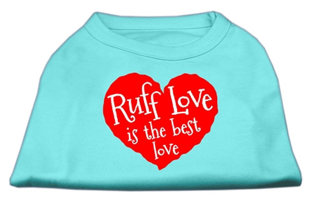 Ruff Love Screen Print Shirt - Aqua
