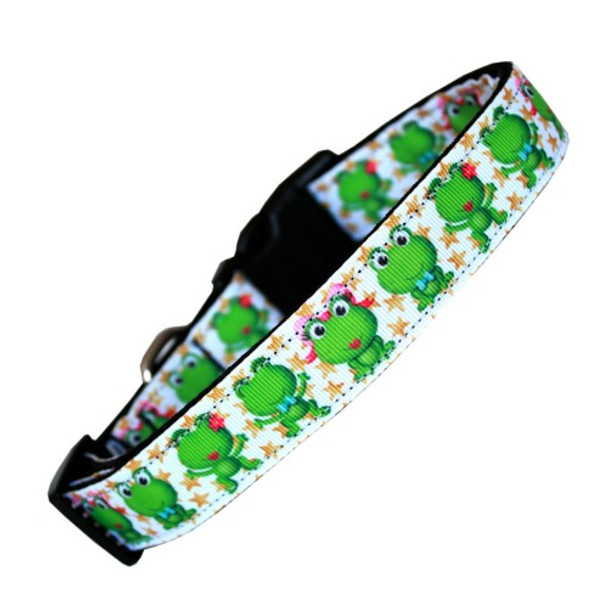 Happy Frogs Nylon Dog & Cat Collar