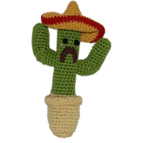 Knit Knacks Cactus Organic Cotton Small Dog Toy