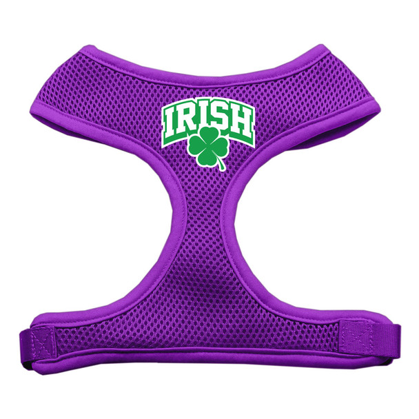 Irish Arch Screen Print Soft Mesh Pet Harness - Purple