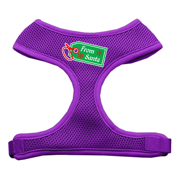 From Santa Tag Screen Print Mesh Pet Harness - Purple