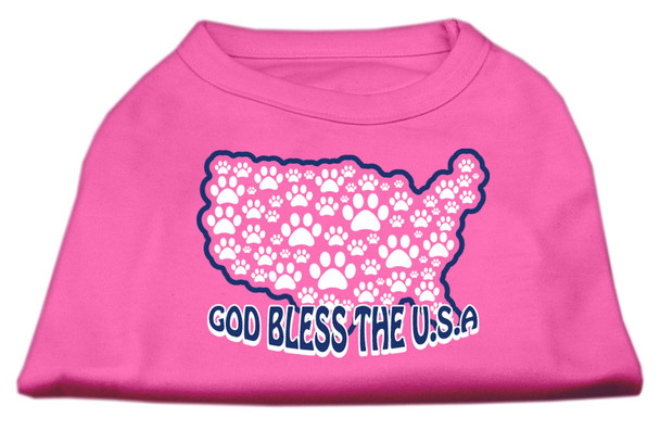 God Bless Usa Screen Print Shirts - Bright Pink