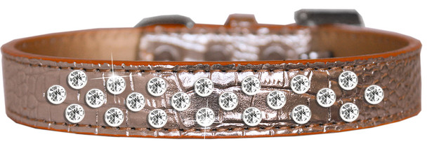 Sprinkles Clear Jewel Croc Dog Collar - Copper