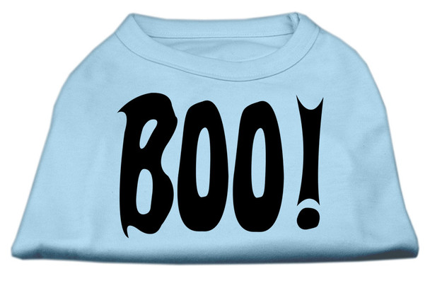 Boo! Screen Print Dog Shirts - Baby Blue