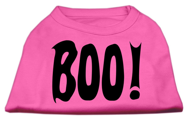 Boo! Screen Print Dog Shirts - Bright Pink