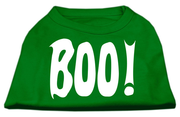 Boo! Screen Print Dog Shirts - Emerald Green