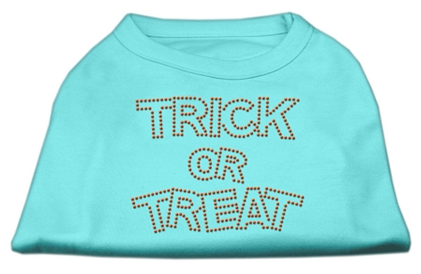 Trick Or Treat Rhinestone Shirts - Aqua