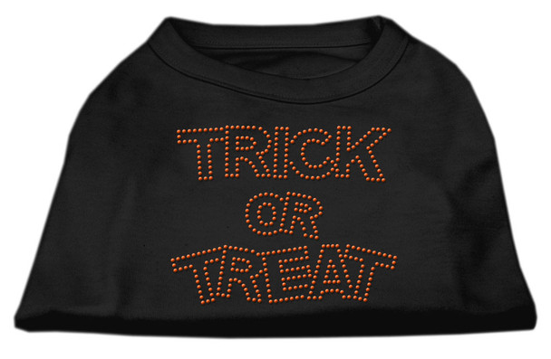 Trick Or Treat Rhinestone Shirts - Black
