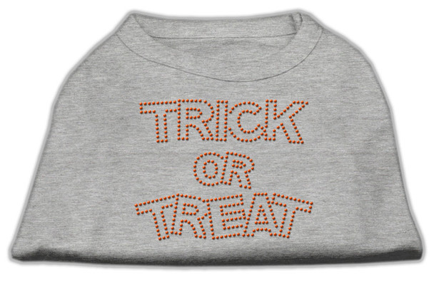 Trick Or Treat Rhinestone Shirts - Grey
