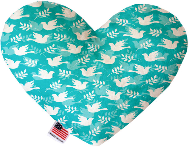 Hope And Peace Canvas Heart Dog Toy, 2 Sizes