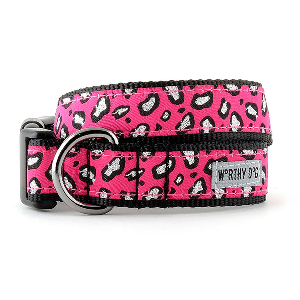 Cheetah Pink Pet Dog & Cat Collar & Lead