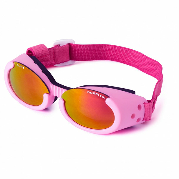 Pink w/ Sunset Mirror Lenses ILS Dog Sunglasses