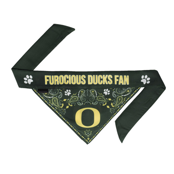 Oregon Ducks Pet Reversible Paisley Bandana