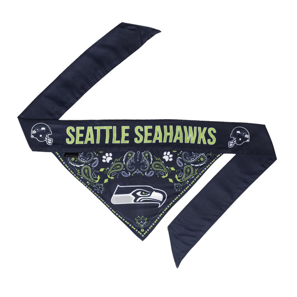 Seattle Seahawks Pet Reversible Paisley Bandana