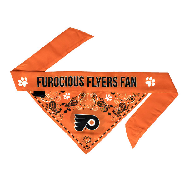 Philadelphia Flyers Pet Reversible Paisley Bandana