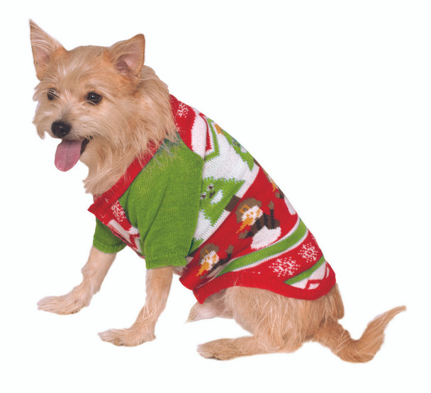 Ugly Sweater Party Holiday Pattern Pet Sweater