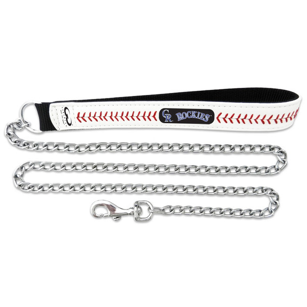 Colorado Rockies Leather Baseball Seam Leash