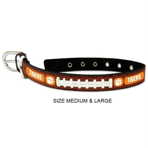 Clemson Tigers Classic Leather Football Collar