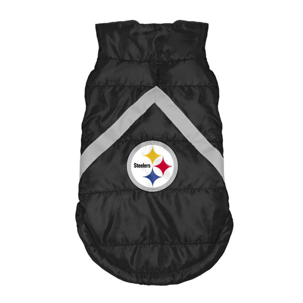 Pittsburgh Steelers Pet Puffer Vest - XS