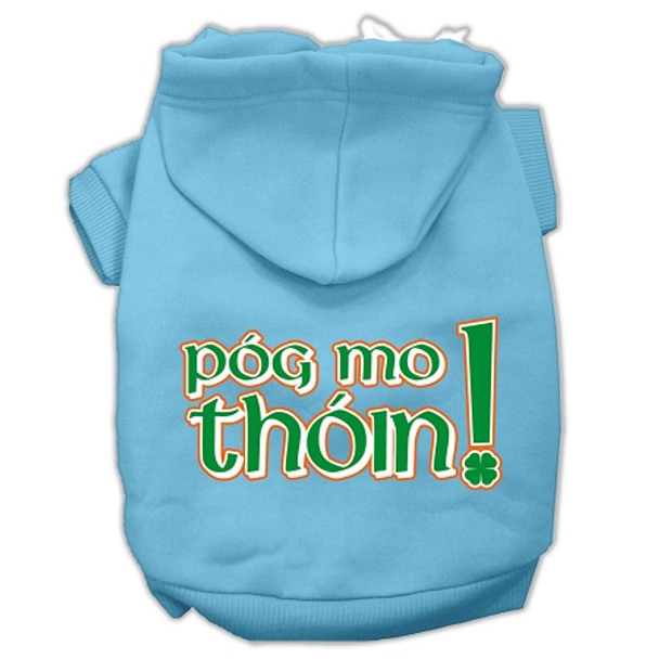 Pog Mo Thoin Screen Print Pet Hoodies - Baby Blue